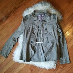 Olive Free People military jacket